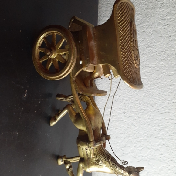 Other - EXQUISITE Baroque French Style 7" Brass Stage Coach Sculpture.